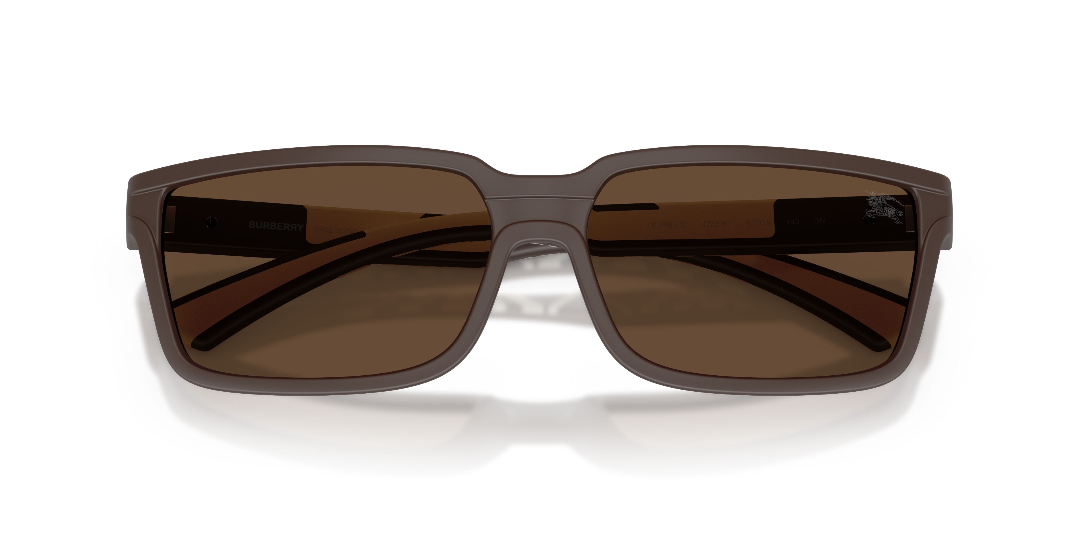 Occhiali da sole Burberry BE 4495D (423473) colore marrone opaco forma rettangolare lenti marrone scuro
