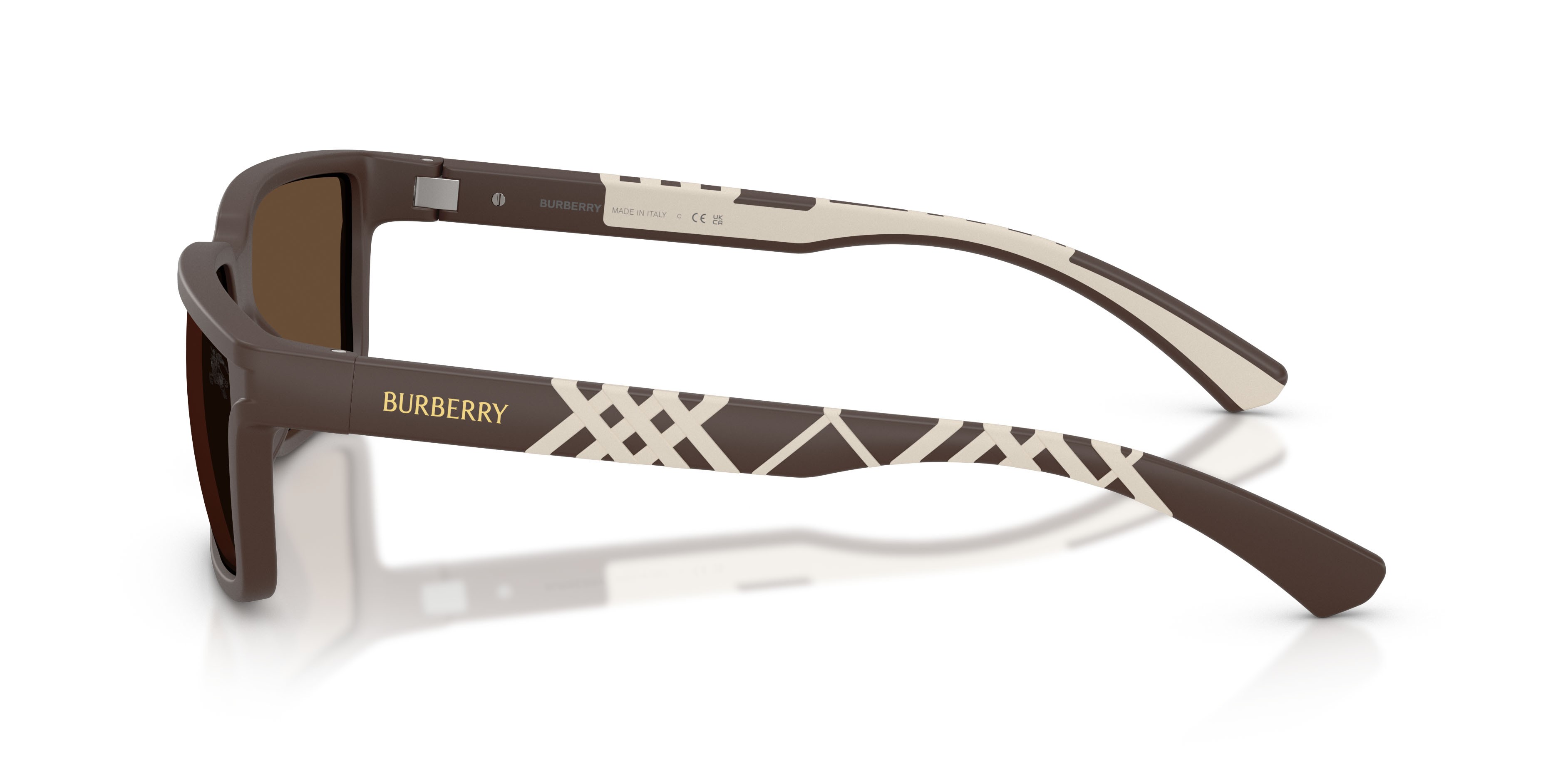 Occhiali da sole Burberry BE 4495D (423473) colore marrone opaco forma rettangolare lenti marrone scuro