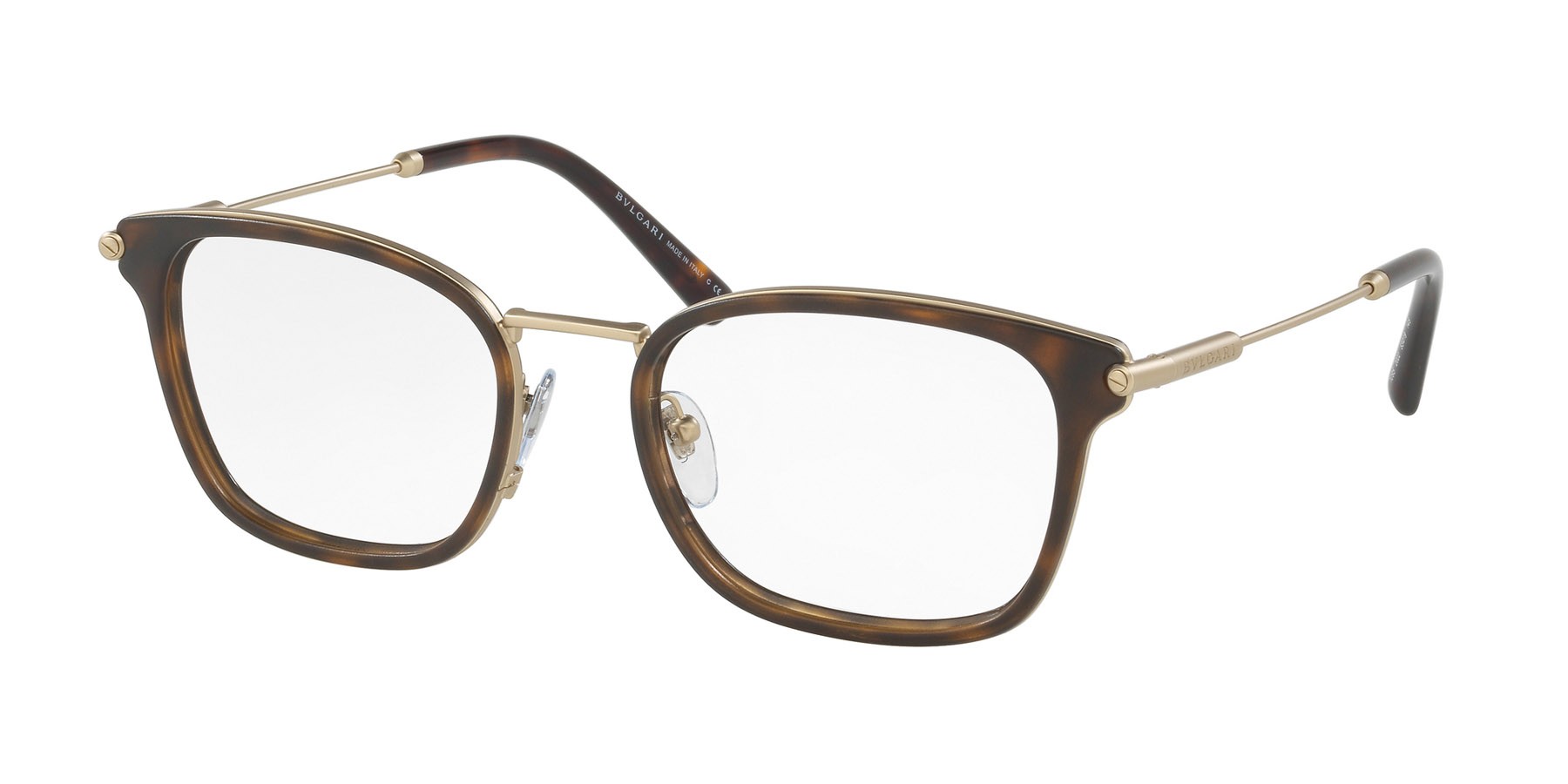 Brillen Bulgari BV 1095 (2022) farbe oro pallido opaco/havana scuro form quadratisch gläser lente demo