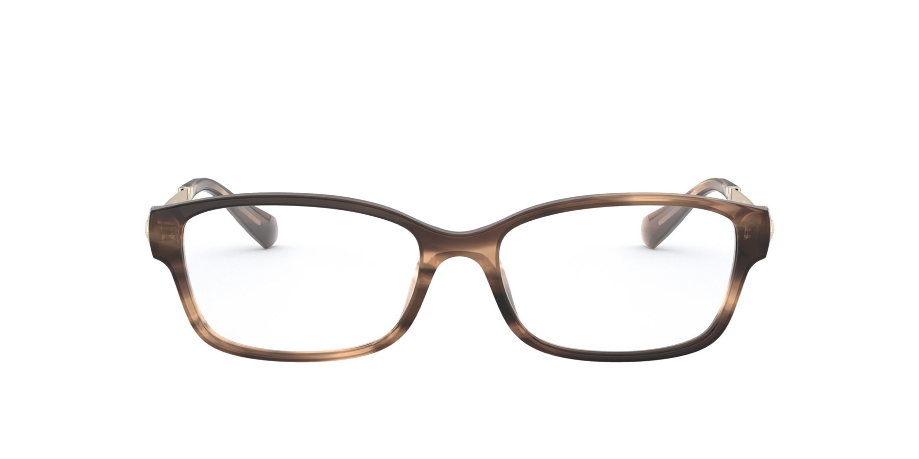 Brillen Bulgari BV 4180B (5240) farbe striato marrone form rechteckig gläser lente demo