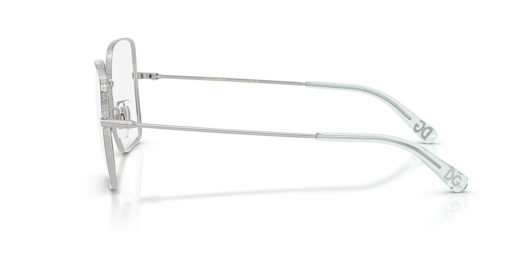 Occhiali da vista Dolce & Gabbana DG 1323 (1325) colore argento/azzurro forma quadrato lenti lente demo