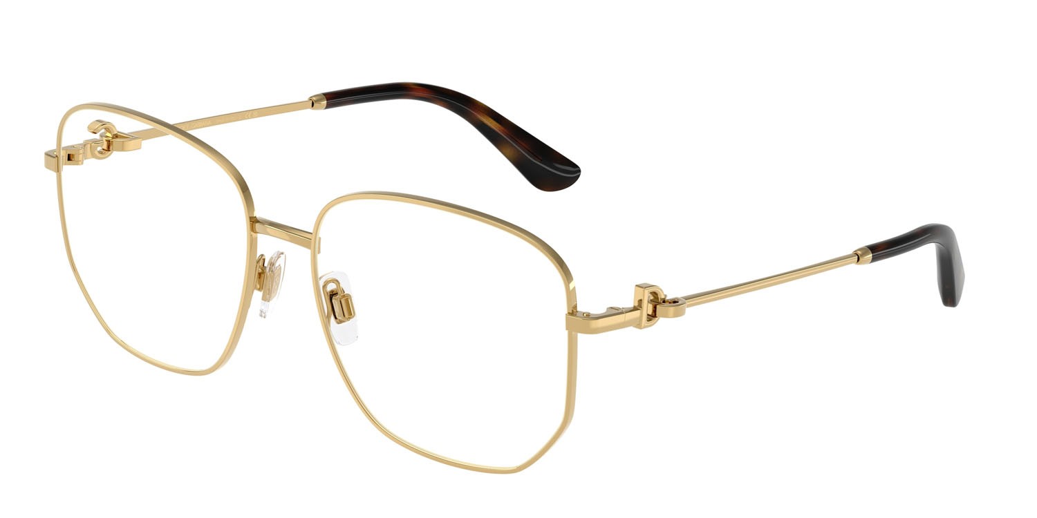 Eyeglasses Dolce & Gabbana DG 1356 (02) color oro shape pantos lenses lente demo