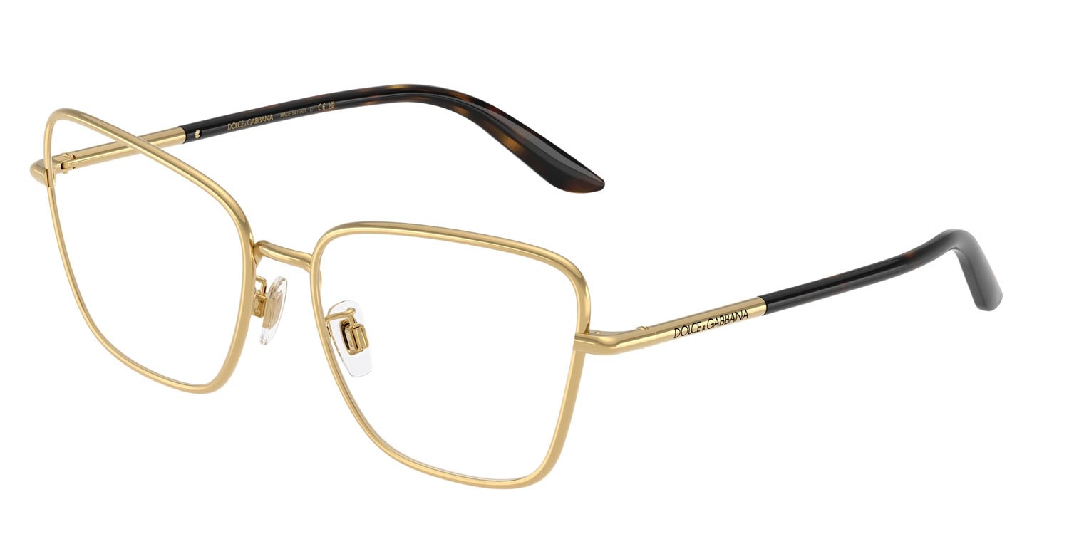 Eyeglasses Dolce & Gabbana DG 1359 (02) color oro shape cat eye lenses lente demo