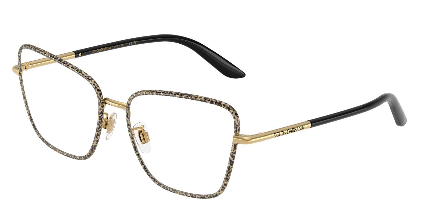 Eyeglasses Dolce & Gabbana DG 1359 (1364) color gold/leo shape cat eye lenses lente demo