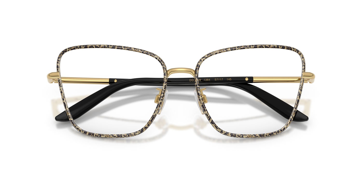 Eyeglasses Dolce & Gabbana DG 1359 (1364) color gold/leo shape cat eye lenses lente demo