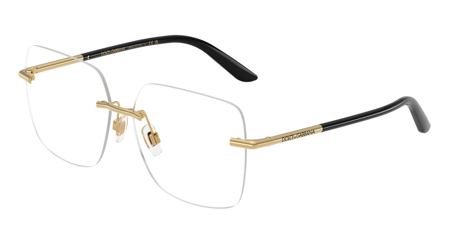 Eyeglasses Dolce & Gabbana DG 1360 (02) color oro shape square lenses lente demo