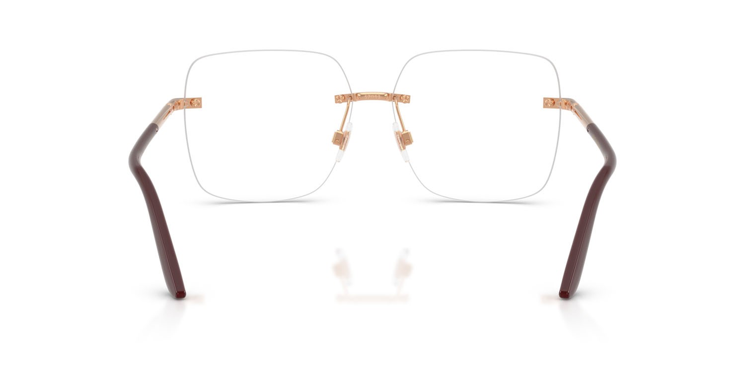 Eyeglasses Dolce & Gabbana DG 1360 (1298) color oro rose shape square lenses lente demo