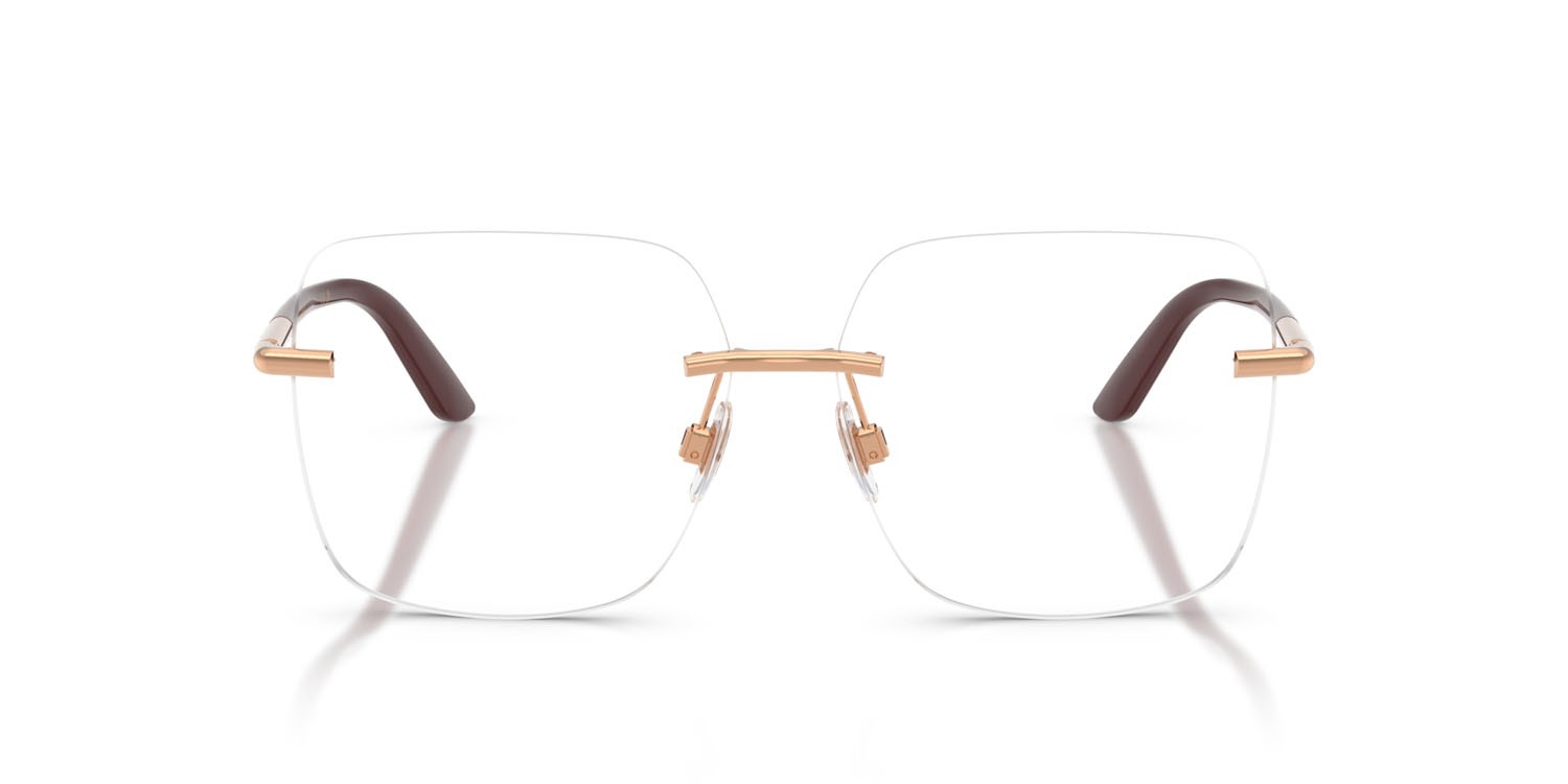 Eyeglasses Dolce & Gabbana DG 1360 (1298) color oro rose shape square lenses lente demo
