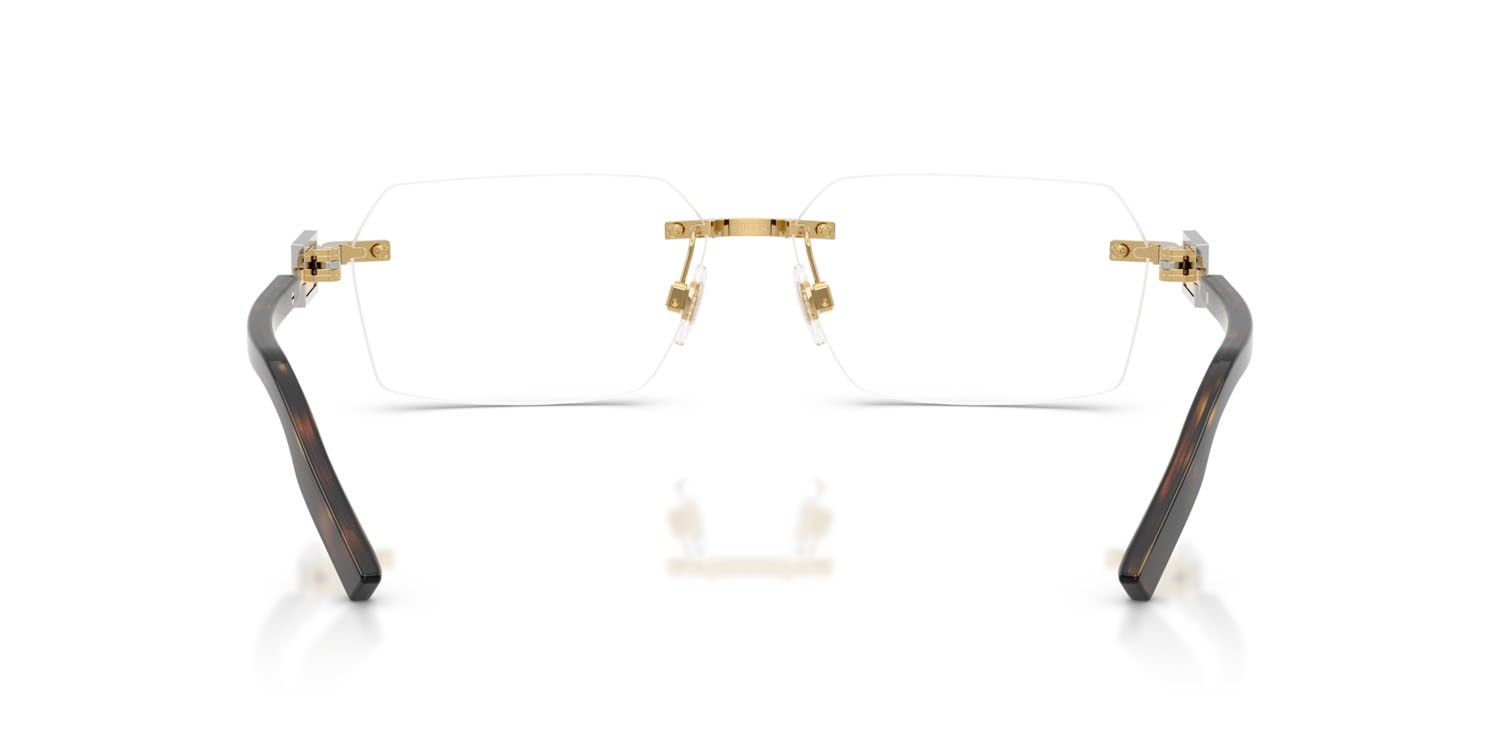 Eyeglasses Dolce & Gabbana DG 1361 (02) color oro shape rectangle lenses lente demo