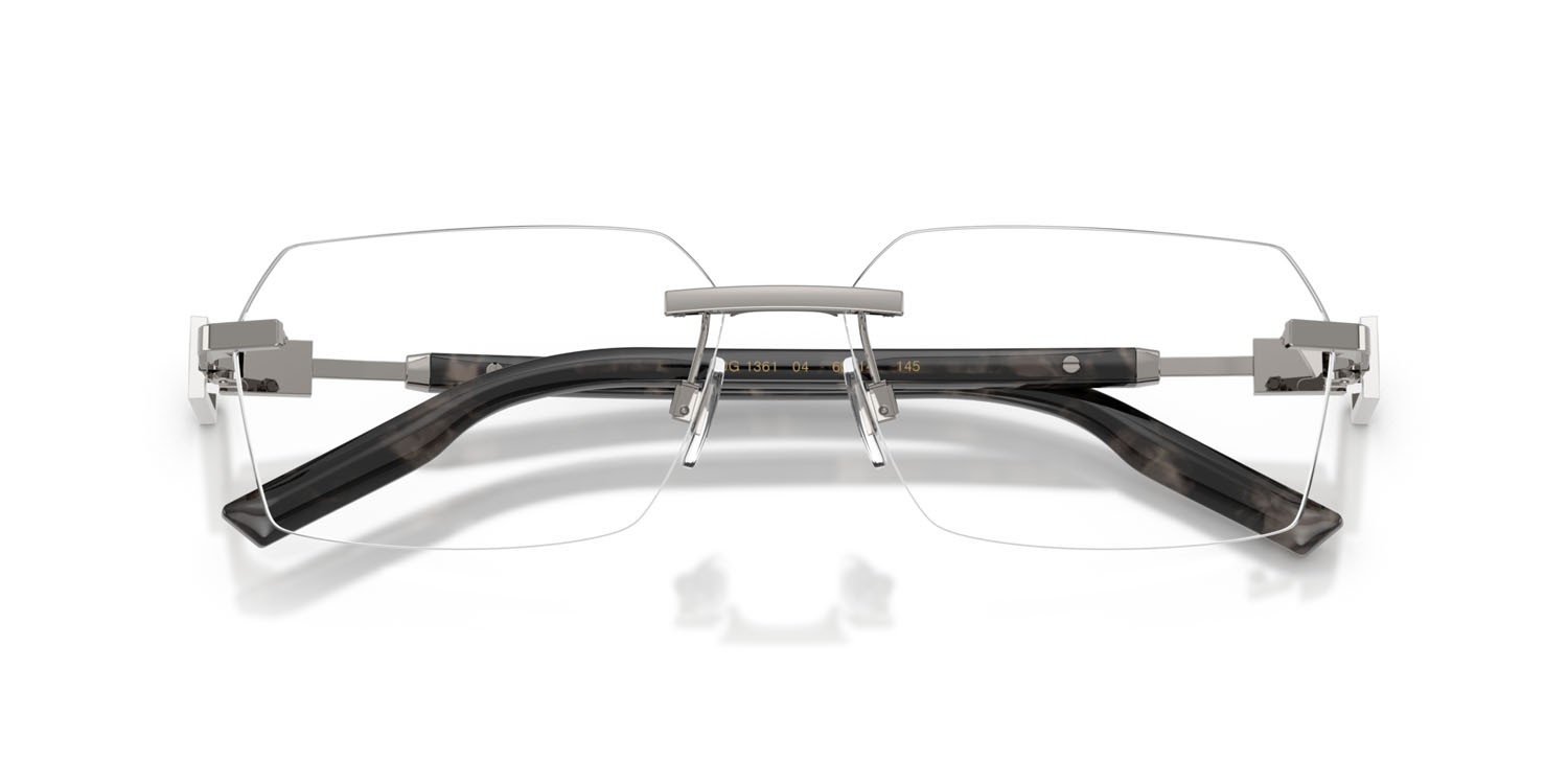 Eyeglasses Dolce & Gabbana DG 1361 (04) color gunmetal shape rectangle lenses lente demo