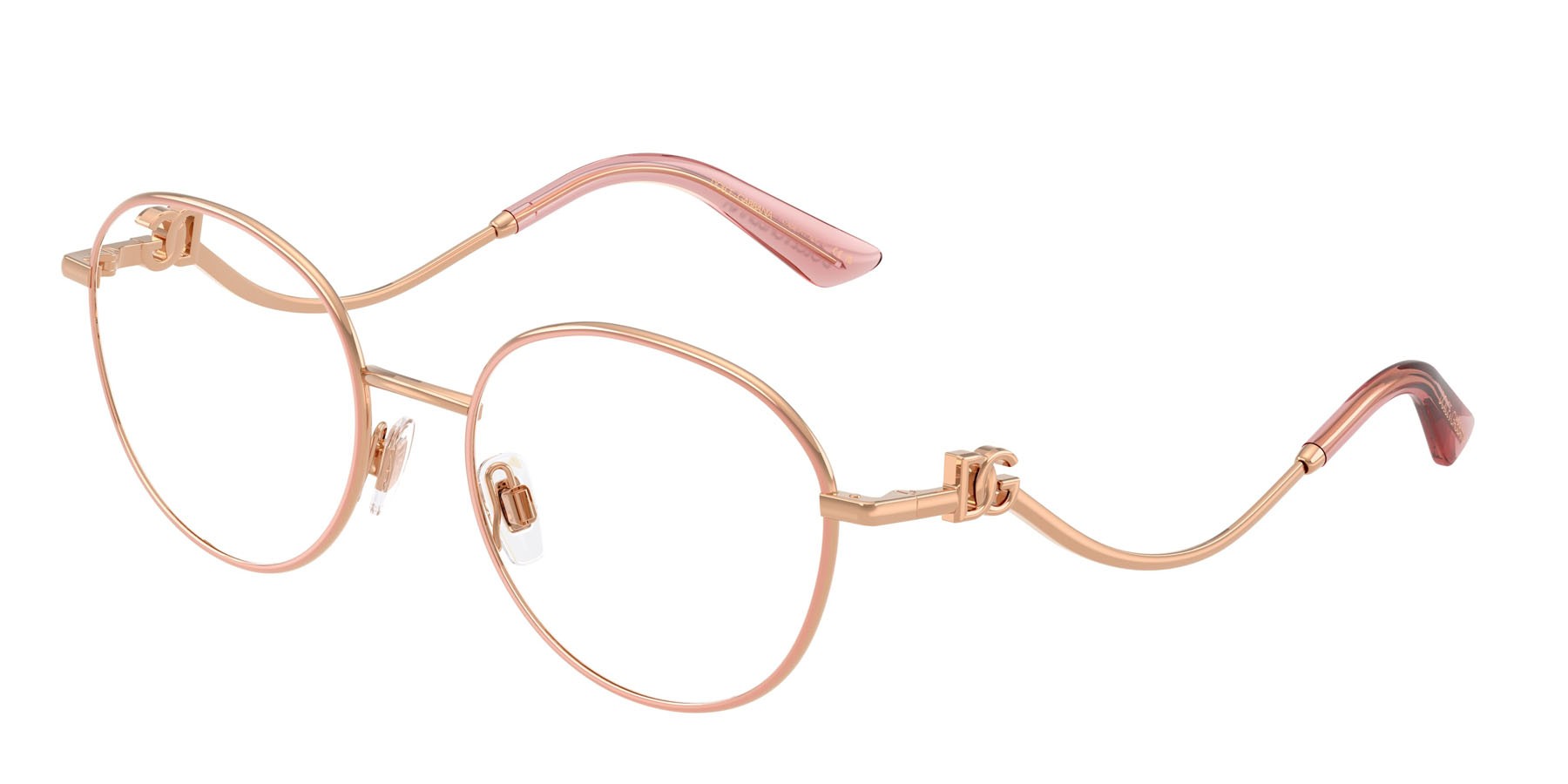 Eyeglasses Dolce & Gabbana DG 1365 (1369) color rosa shape round lenses lente demo