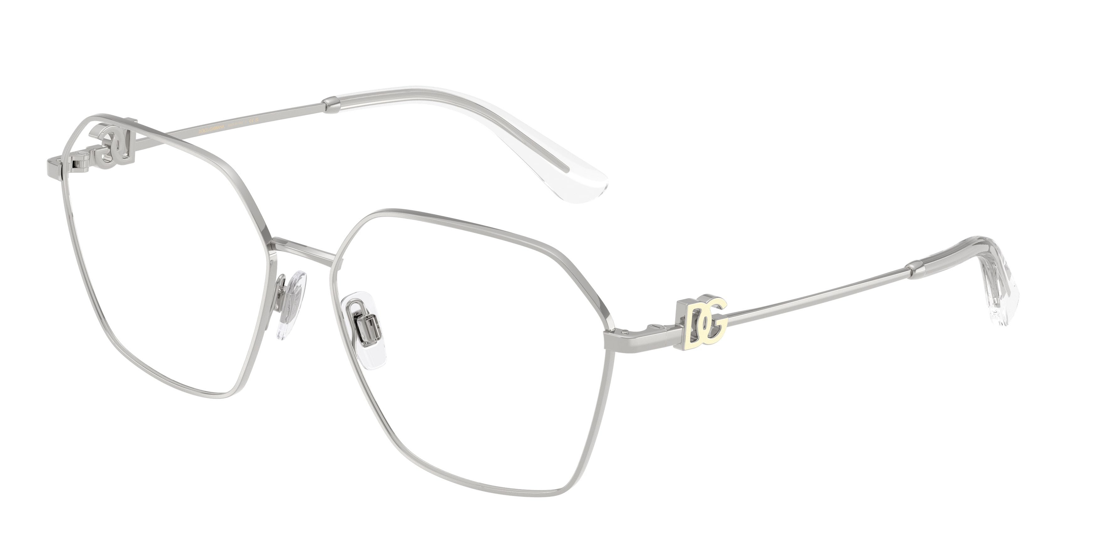 Eyeglasses Dolce & Gabbana DG 1366 (05) color argento shape pantos lenses lente demo