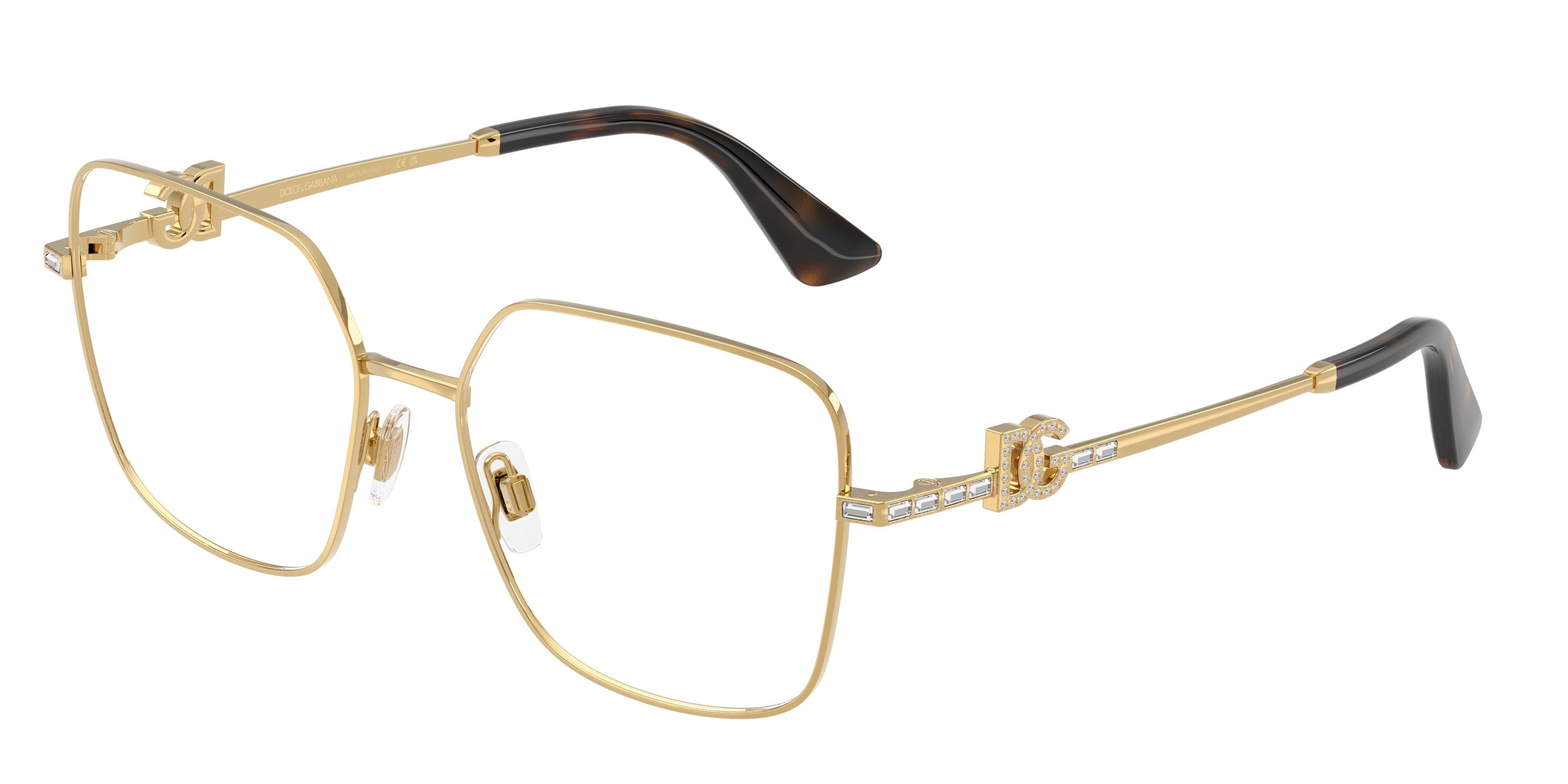 Eyeglasses Dolce & Gabbana DG 1367B (02) color oro shape square lenses lente demo