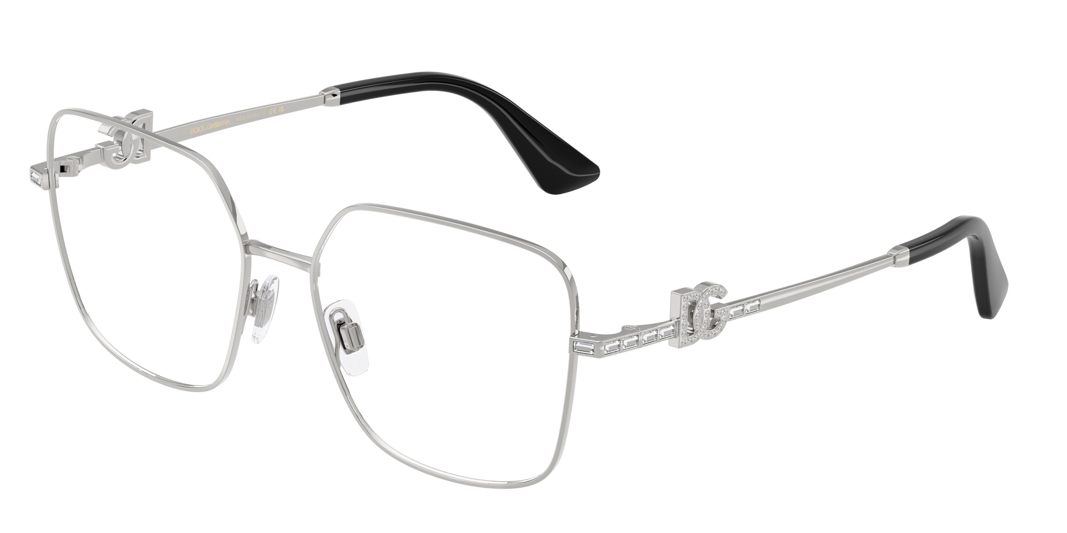 Eyeglasses Dolce & Gabbana DG 1367B (05) color argento shape square lenses lente demo