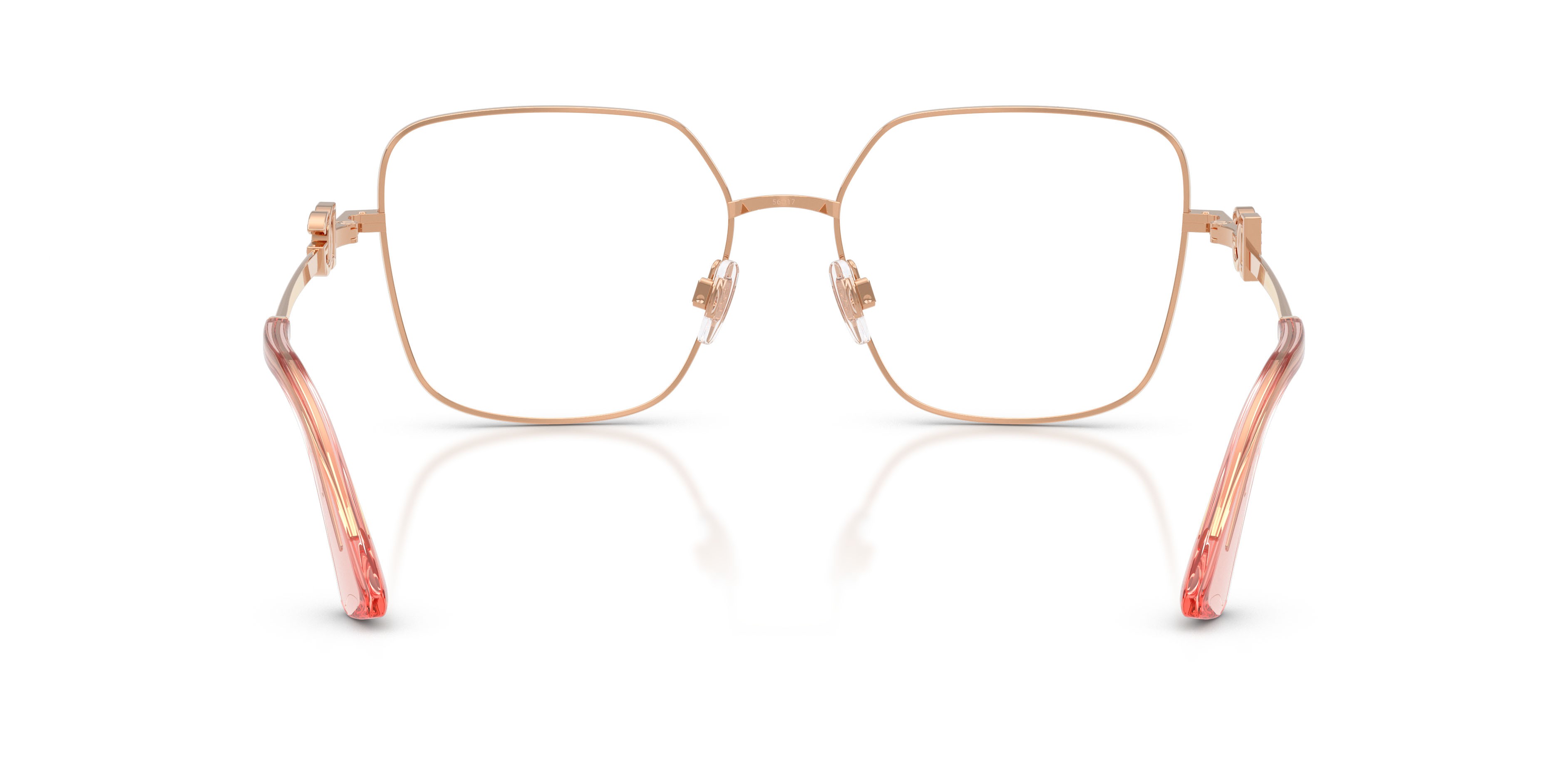 Occhiali da vista Dolce & Gabbana DG 1367B (1298) colore oro rose forma quadrato lenti lente demo