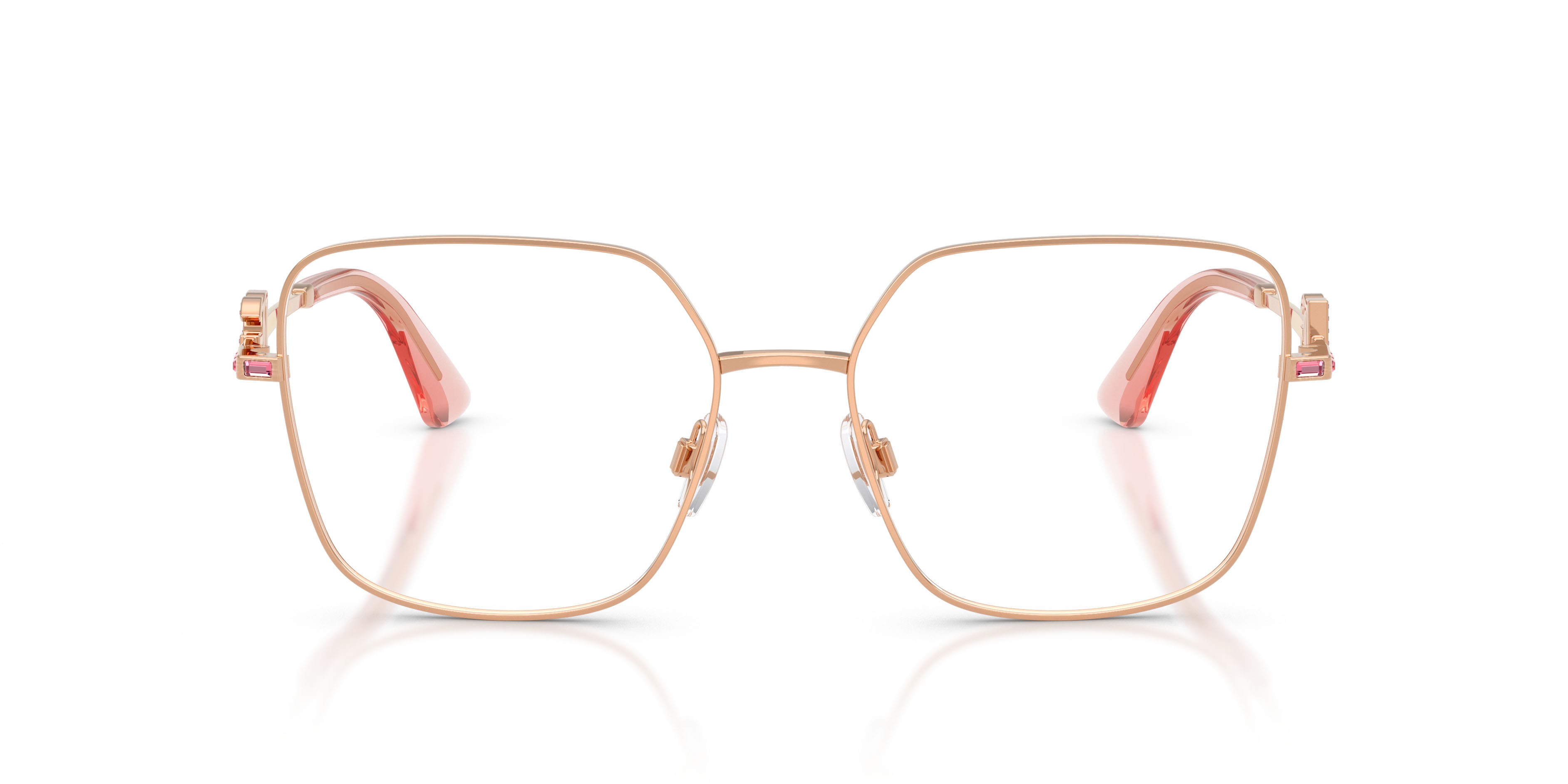 Occhiali da vista Dolce & Gabbana DG 1367B (1298) colore oro rose forma quadrato lenti lente demo