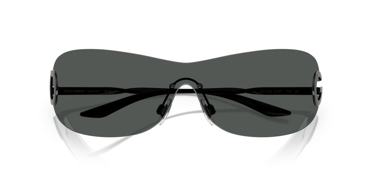 Sonnenbrillen Dolce & Gabbana DG 2308 (01/87) farbe nero form schmetterling gläser grigio scuro