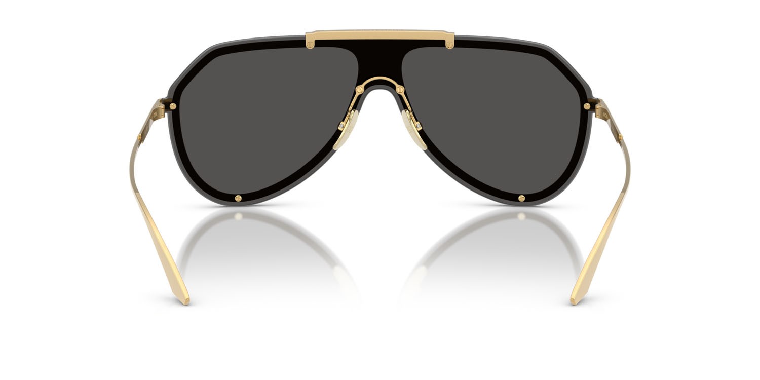 Occhiali da sole Dolce & Gabbana DG 2309 (02/87) colore oro forma aviator lenti grigio scuro