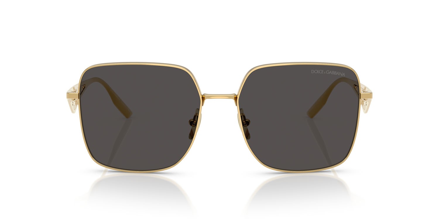 Sunglasses Dolce & Gabbana DG 2310 (02/87) color oro shape square lenses grigio scuro