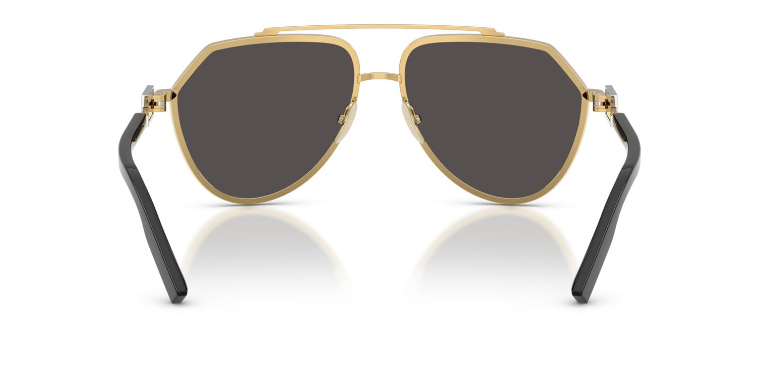 Sunglasses Dolce & Gabbana DG 2315 (02/87) color oro shape aviator lenses grigio scuro