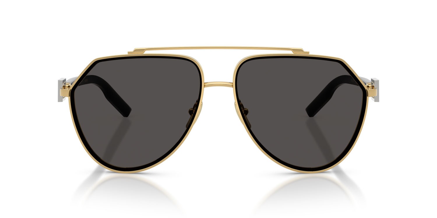 Sunglasses Dolce & Gabbana DG 2315 (02/87) color oro shape aviator lenses grigio scuro