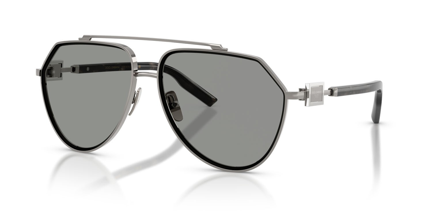 Sunglasses Dolce & Gabbana DG 2315 (04/1) color gunmetal shape aviator lenses grigio