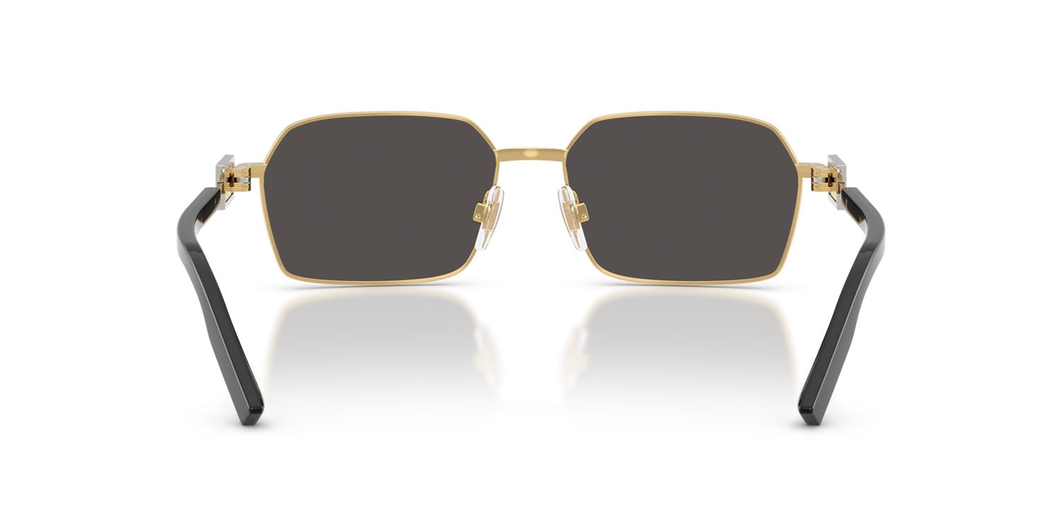Occhiali da sole Dolce & Gabbana DG 2316 (02/87) colore oro forma rettangolare lenti grigio scuro