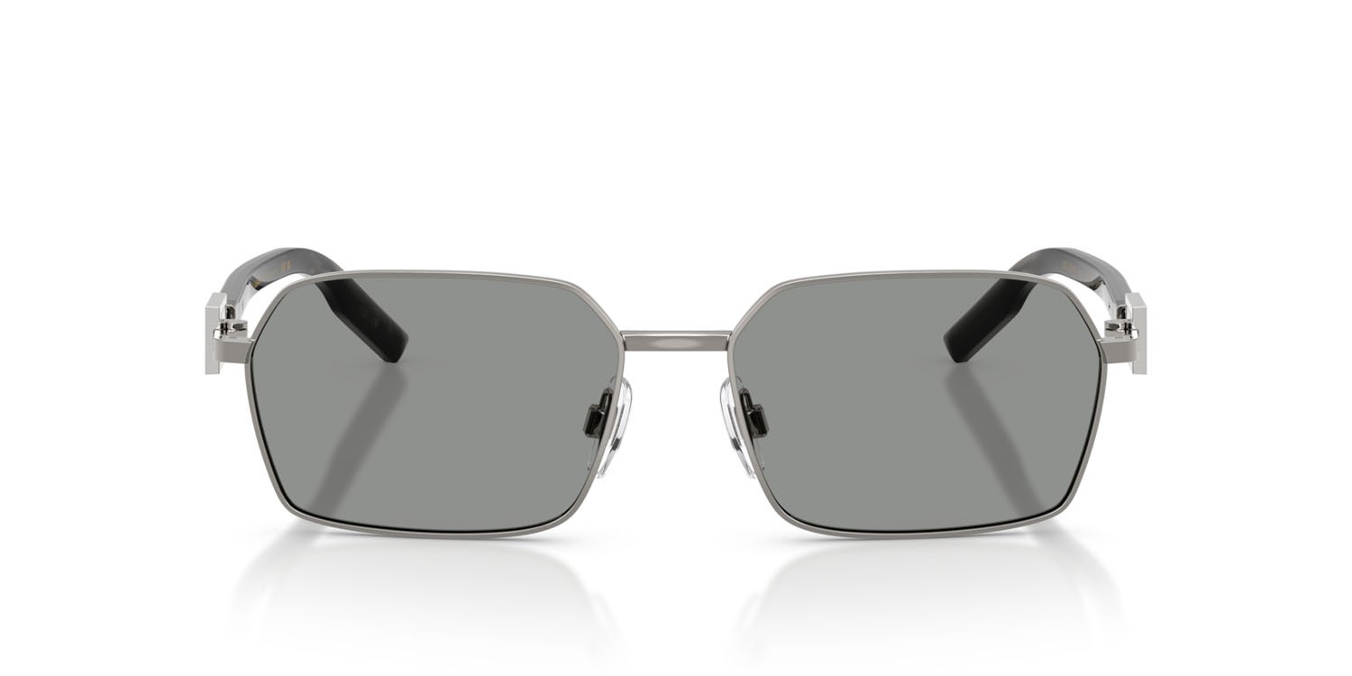 Occhiali da sole Dolce & Gabbana DG 2316 (04/1) colore gunmetal forma rettangolare lenti grigio