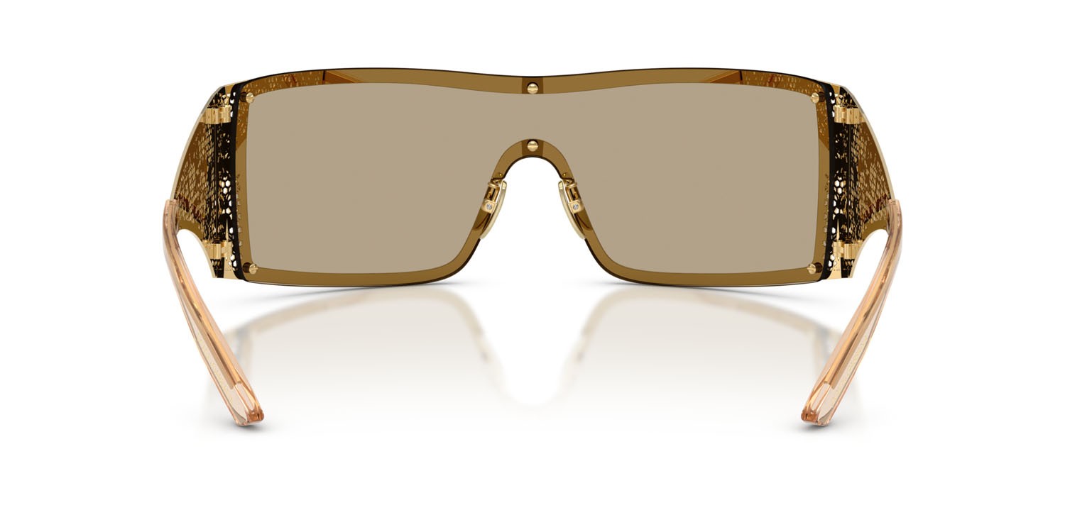 Sonnenbrillen Dolce & Gabbana DG 2317 (02/7I) farbe oro form rechteckig gläser marrone chiaro specchiato oro