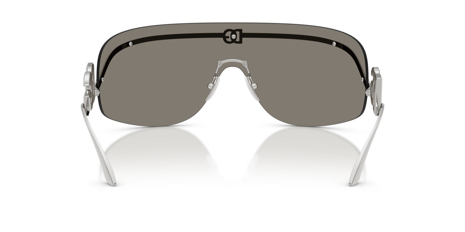 Occhiali da sole Dolce & Gabbana DG 2320 (05/6G) colore argento forma quadrato lenti grigio argento specchiato