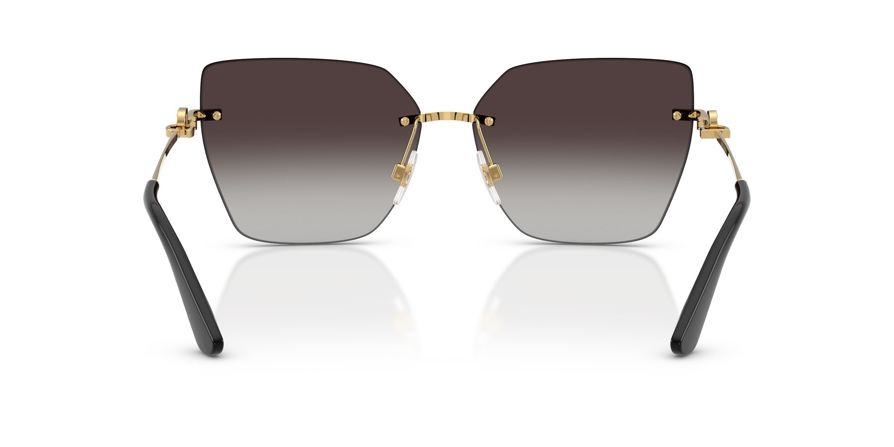 Sunglasses Dolce & Gabbana DG 2321 (02/8G) color oro shape cat eye lenses sfumato grigio