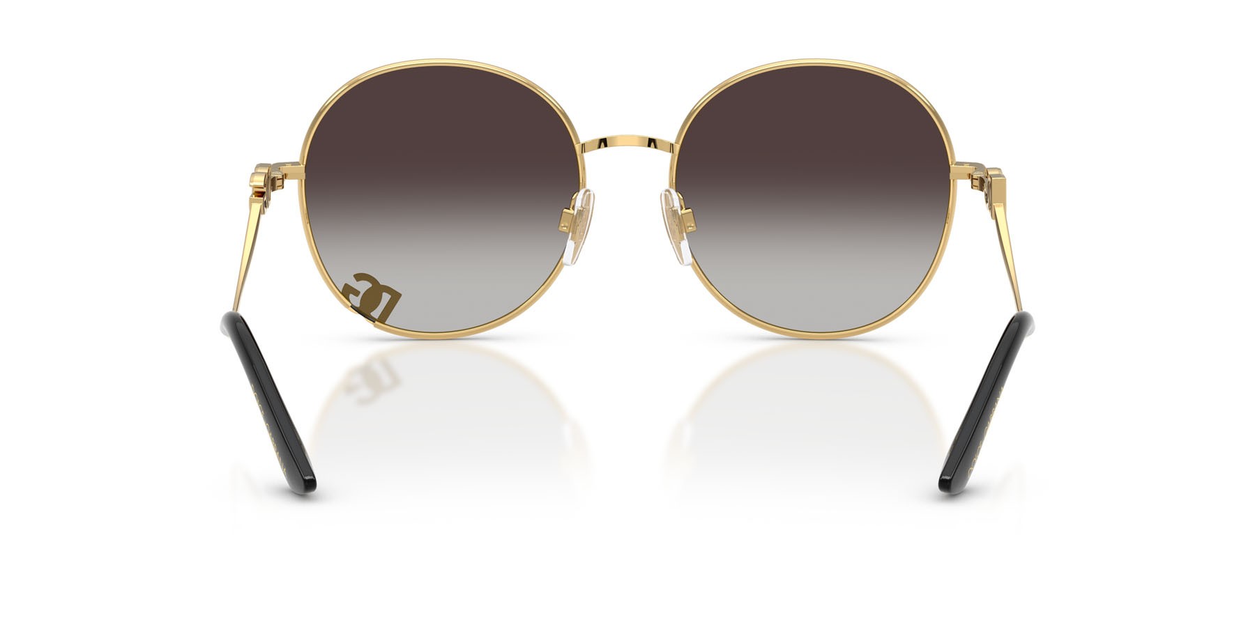 Sunglasses Dolce & Gabbana DG 2324 (02/8G) color oro shape round lenses sfumato grigio