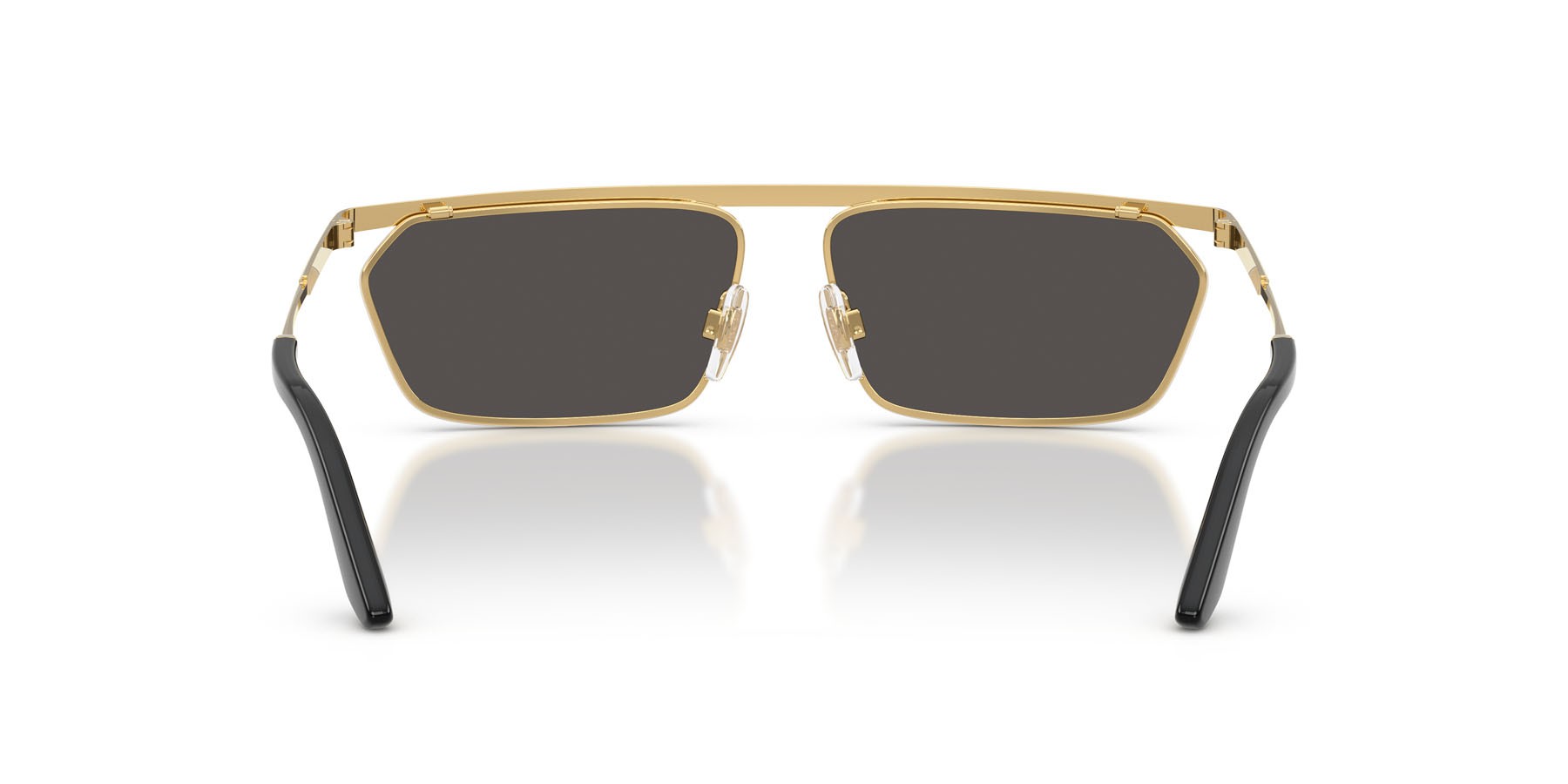 Sunglasses Dolce & Gabbana DG 2327 (131387) color oro/argento shape rectangle lenses grigio scuro