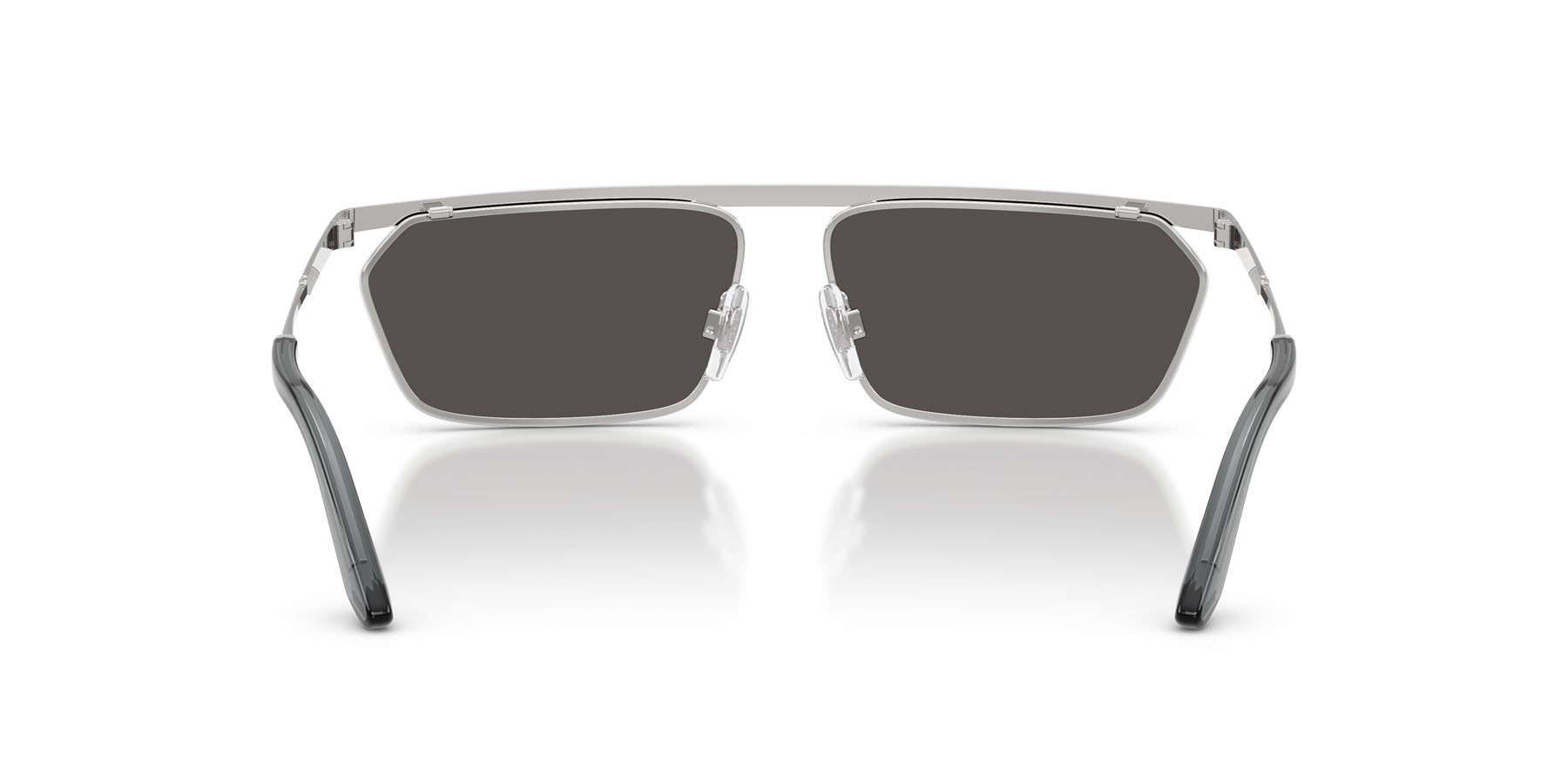 Occhiali da sole Dolce & Gabbana DG 2327 (132487) colore argento/nero opaco forma rettangolare lenti grigio scuro