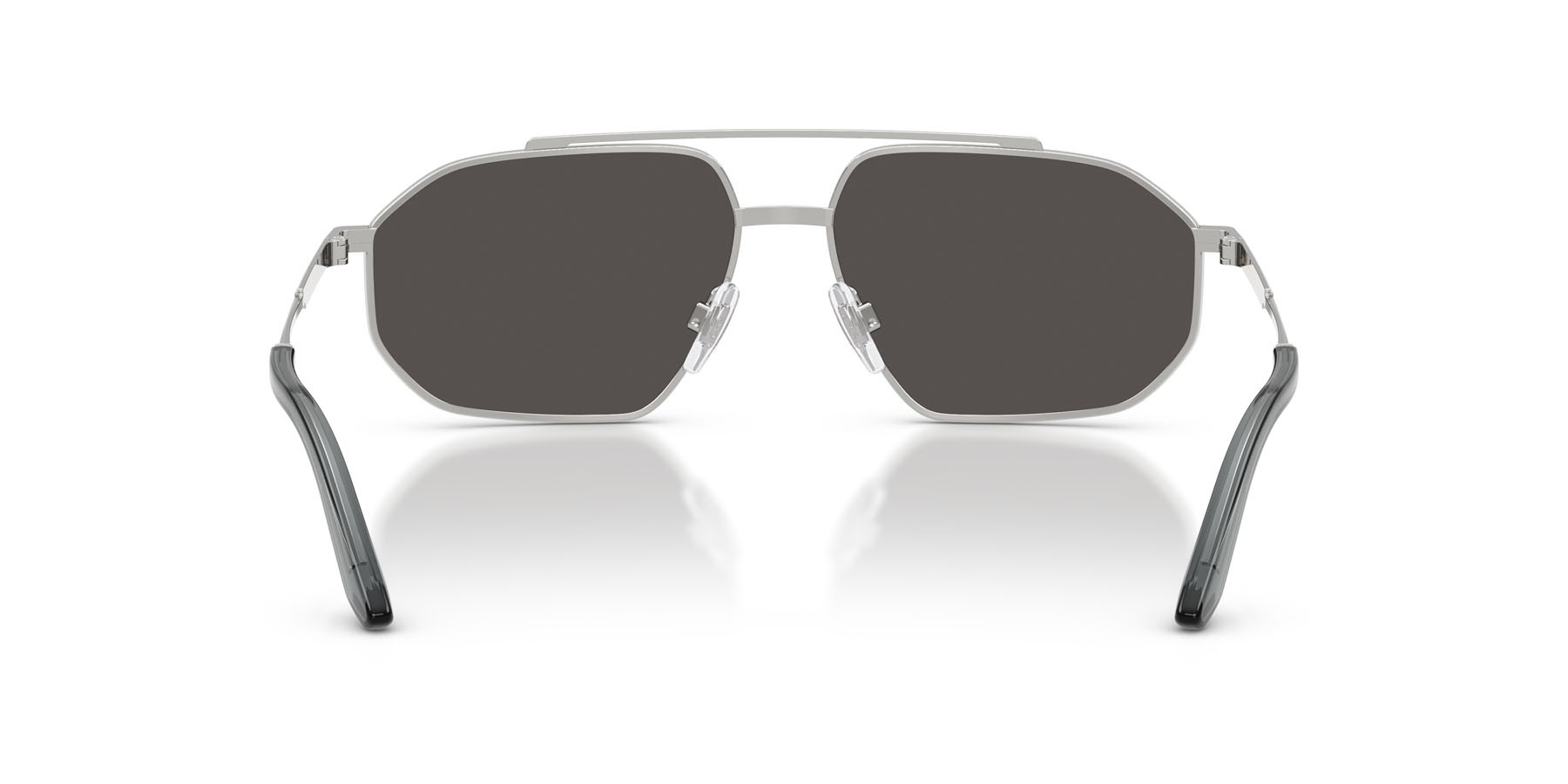 Sunglasses Dolce & Gabbana DG 2328 (132487) color argento/nero opaco shape aviator lenses grigio scuro