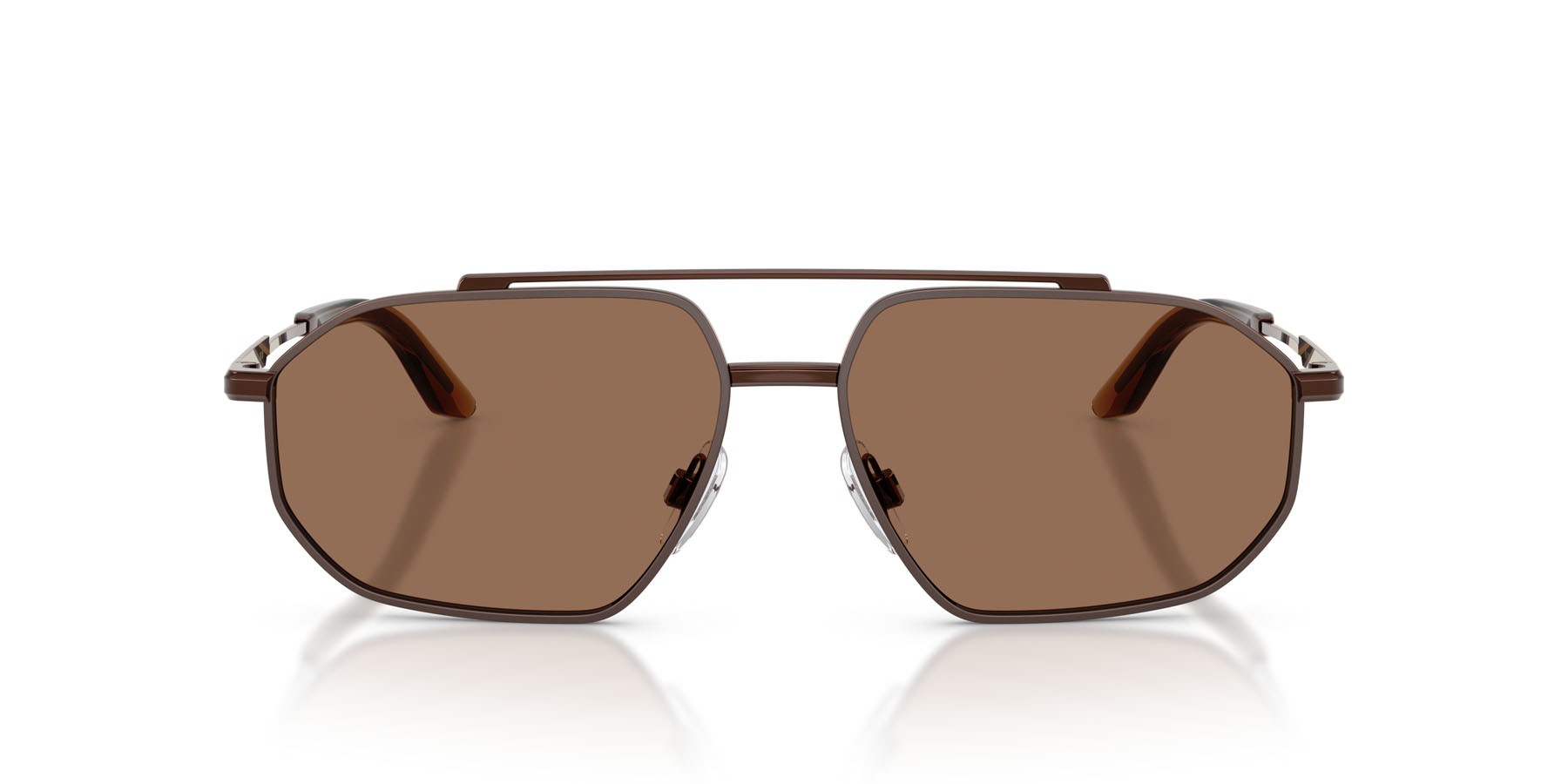 Sunglasses Dolce & Gabbana DG 2328 (133673) color marrone/marrone opaco shape aviator lenses marrone scuro