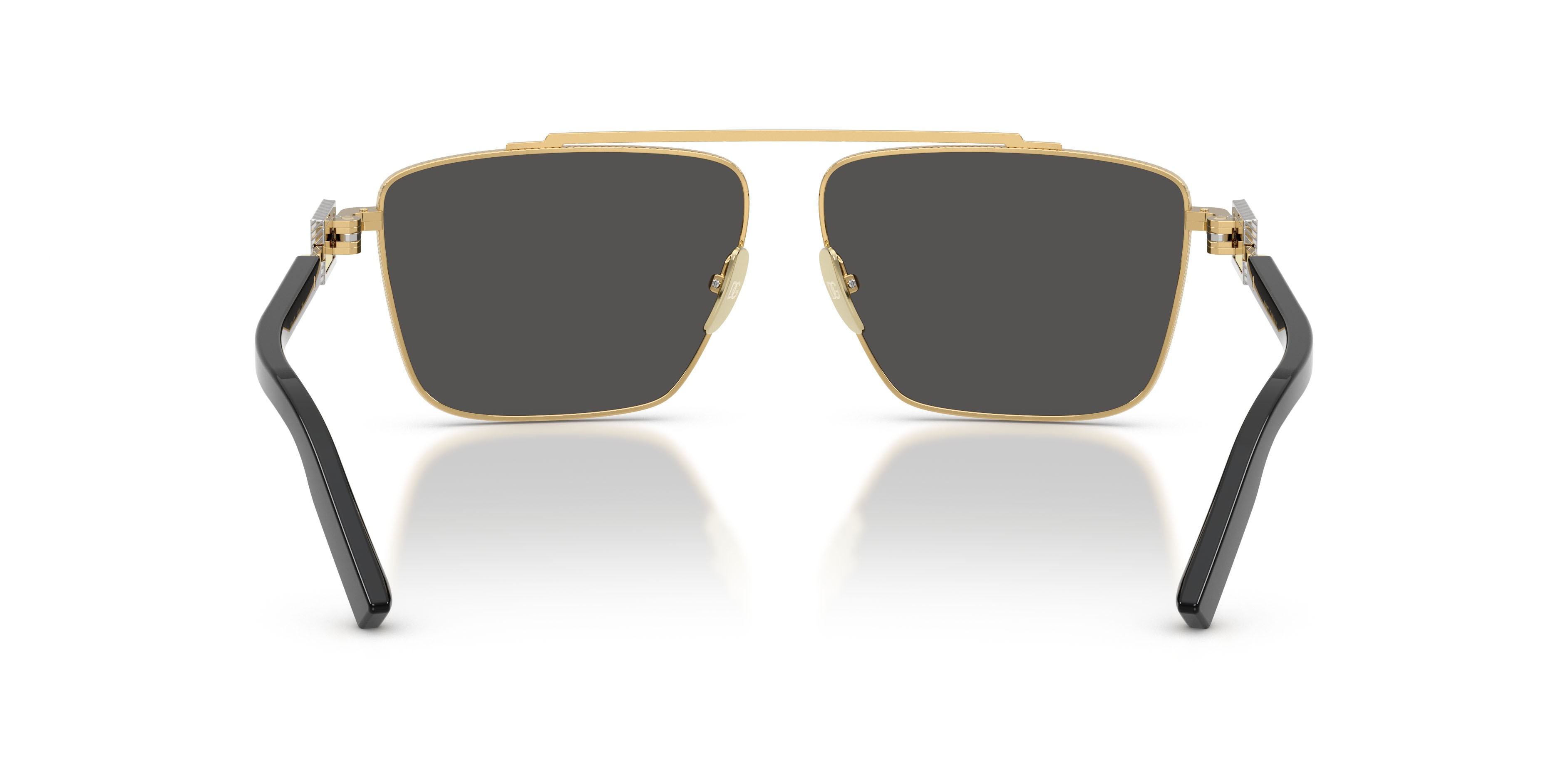 Occhiali da sole Dolce & Gabbana DG 2336 (02/87) colore oro forma quadrato lenti grigio scuro