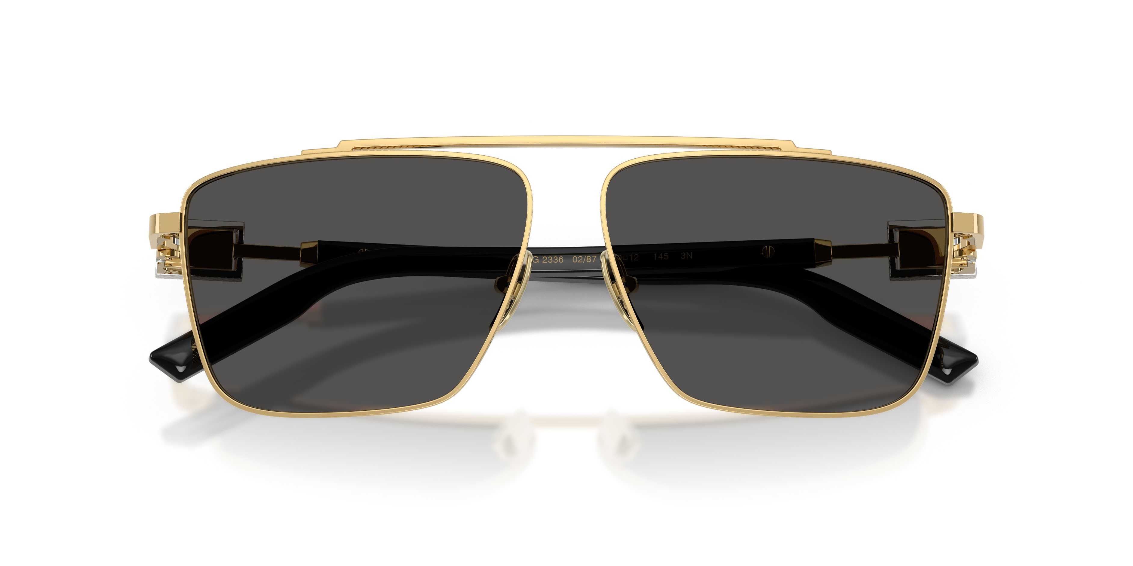 Occhiali da sole Dolce & Gabbana DG 2336 (02/87) colore oro forma quadrato lenti grigio scuro