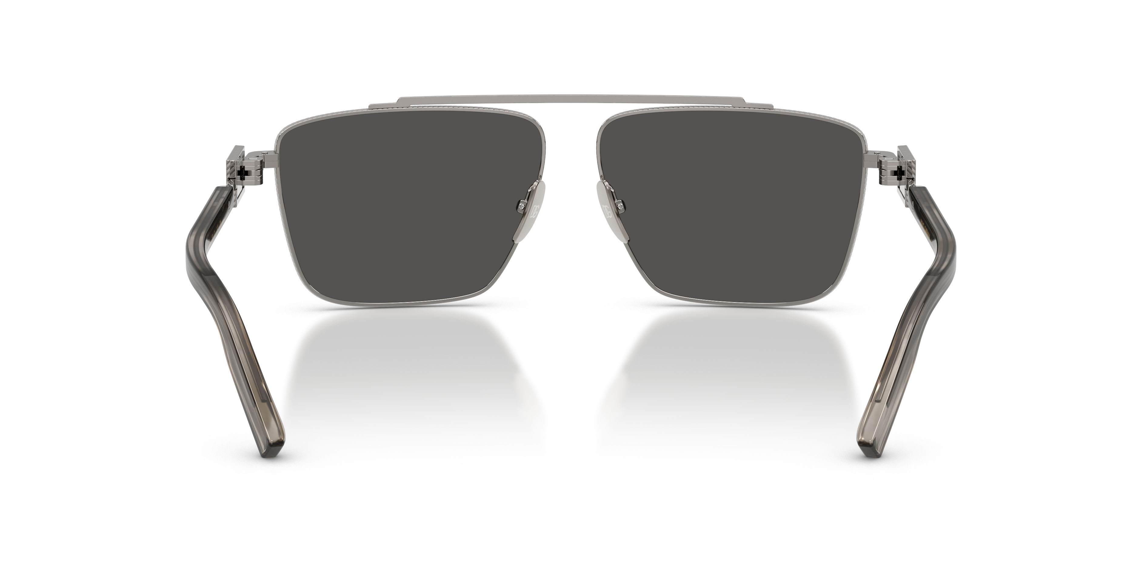 Occhiali da sole Dolce & Gabbana DG 2336 (04/87) colore gunmetal forma quadrato lenti grigio scuro