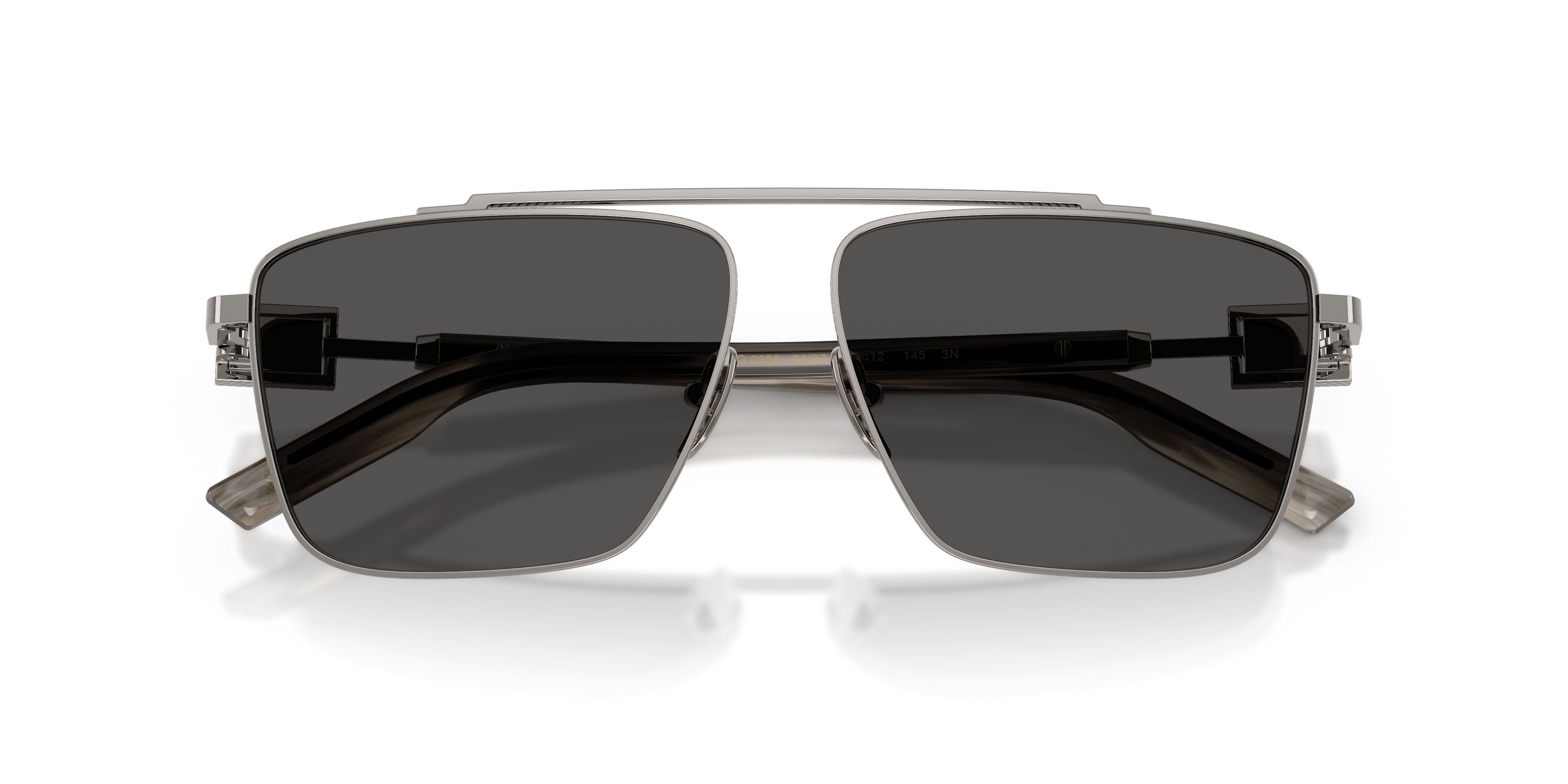 Occhiali da sole Dolce & Gabbana DG 2336 (04/87) colore gunmetal forma quadrato lenti grigio scuro