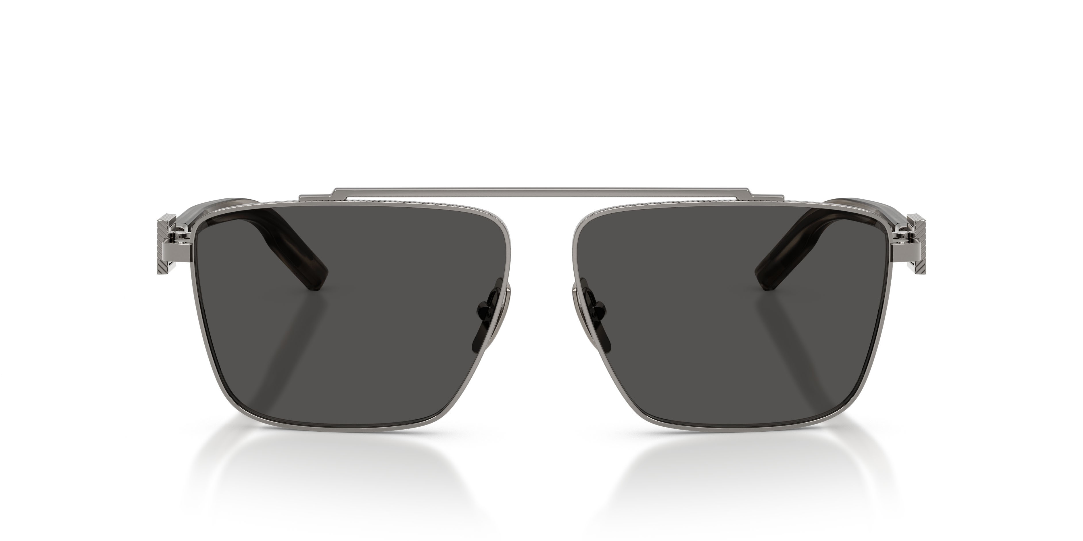 Occhiali da sole Dolce & Gabbana DG 2336 (04/87) colore gunmetal forma quadrato lenti grigio scuro