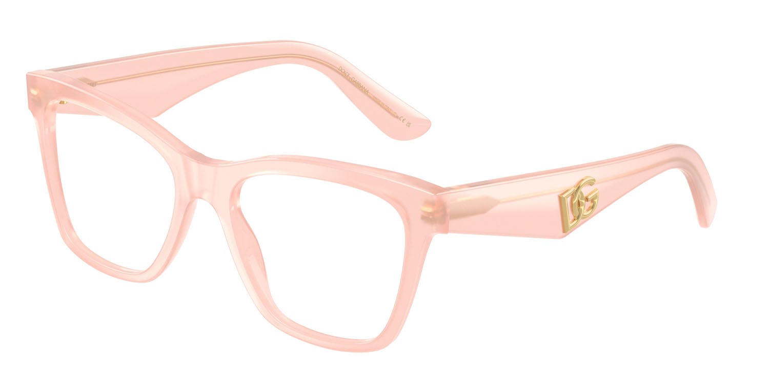 Brillen Dolce & Gabbana DG 3374 (3384) farbe rosa opale form quadratisch gläser lente demo