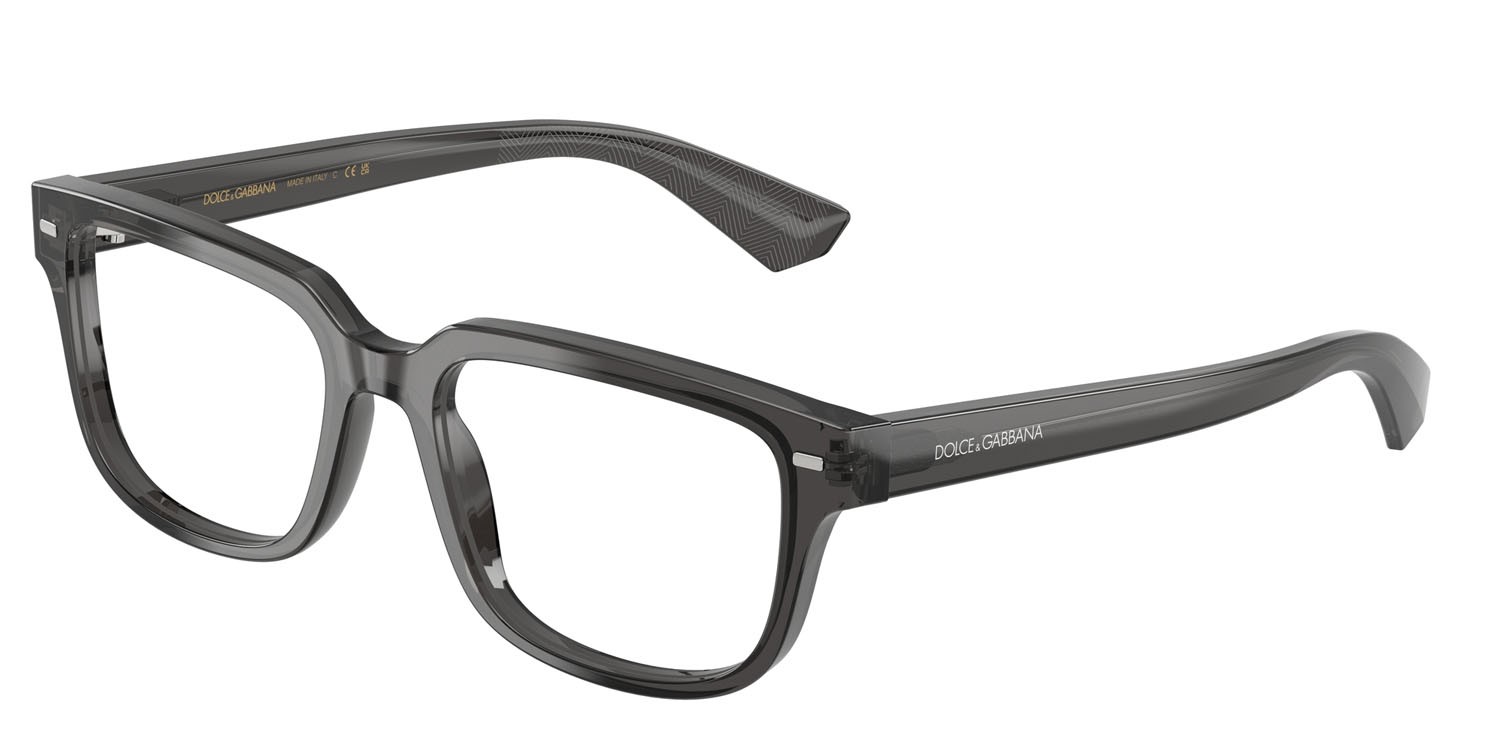 Brillen Dolce & Gabbana DG 3380 (3160) farbe grigio trasparente form quadratisch gläser lente demo