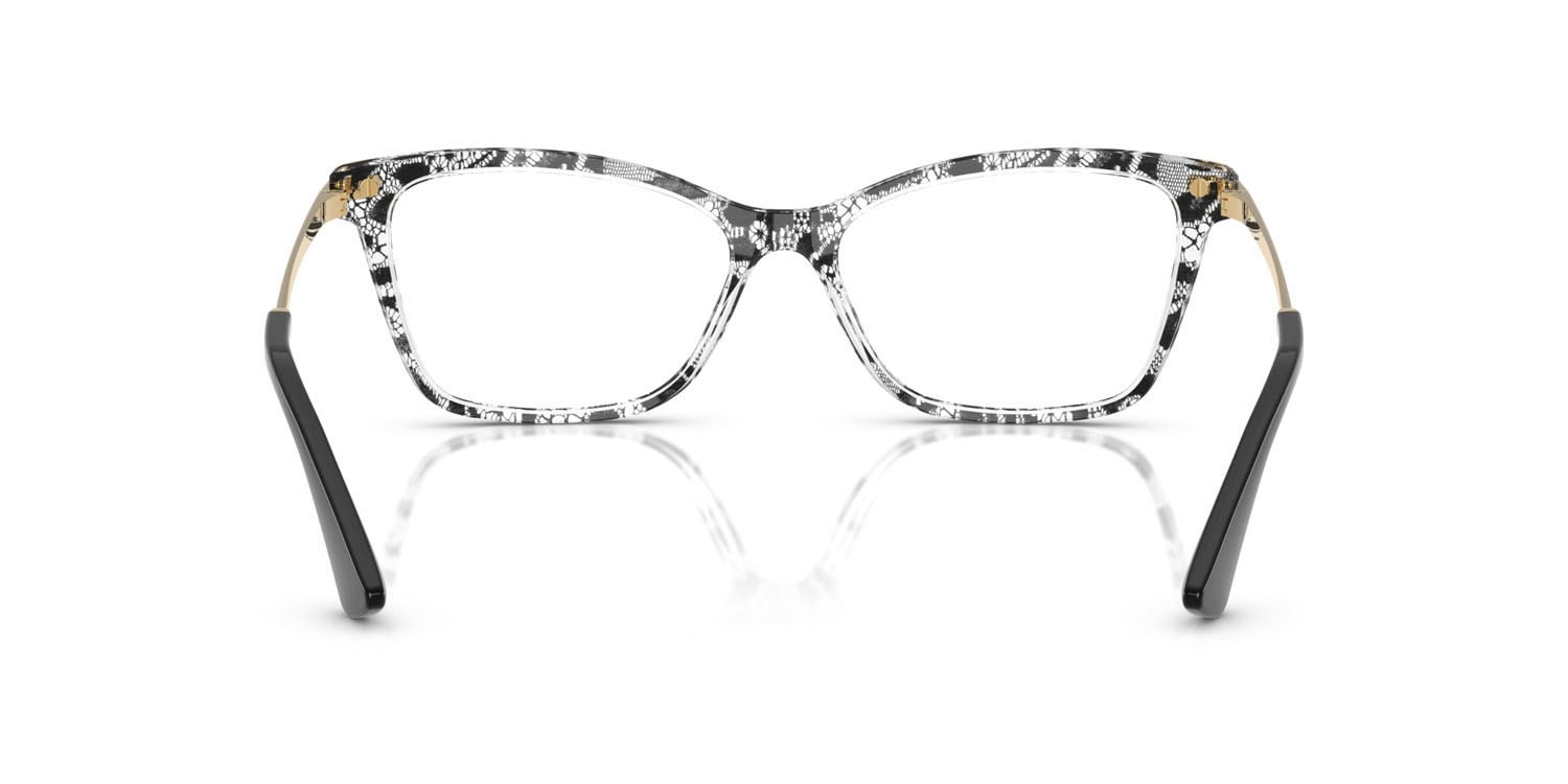 Occhiali da vista Dolce & Gabbana DG 3393 (3287) colore pizzo nero forma rettangolare lenti lente demo