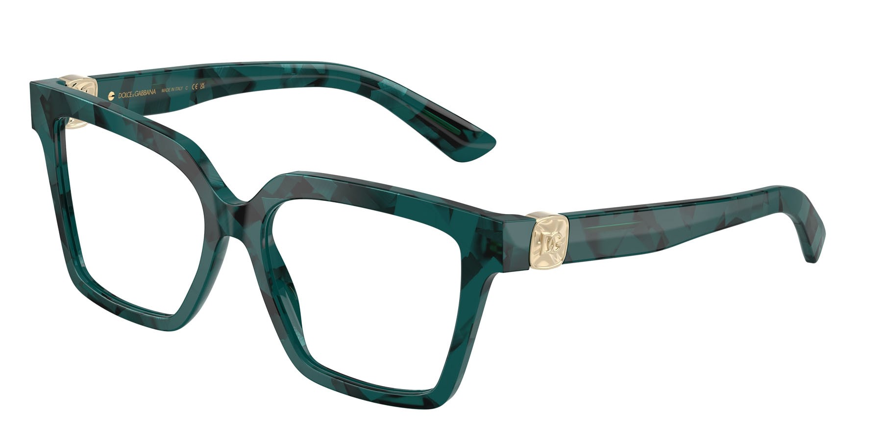 Eyeglasses Dolce & Gabbana DG 3395 (3460) color pearl havana petroleum shape square lenses lente demo