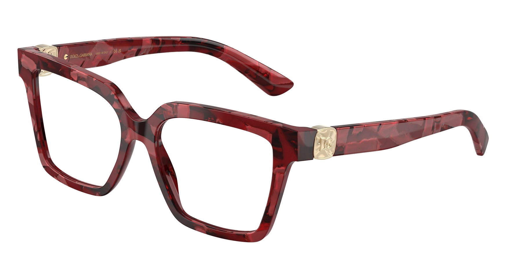 Eyeglasses Dolce & Gabbana DG 3395 (3463) color pearl havana red shape square lenses lente demo