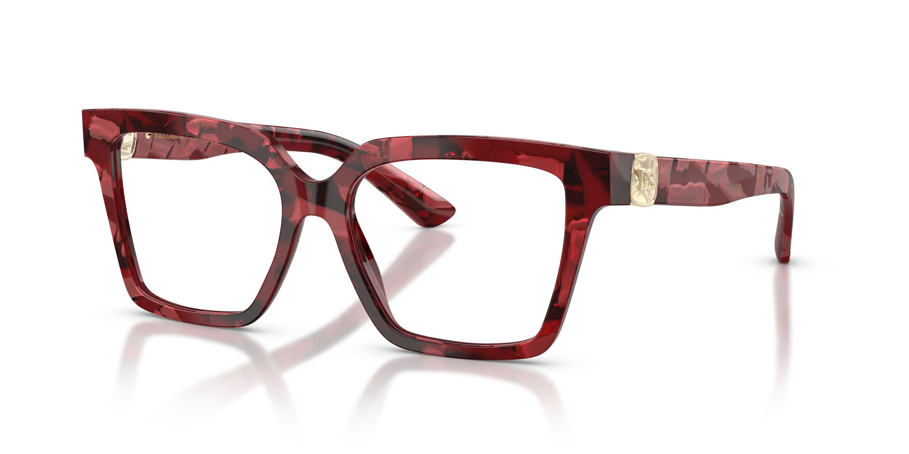 Eyeglasses Dolce & Gabbana DG 3395 (3463) color pearl havana red shape square lenses lente demo