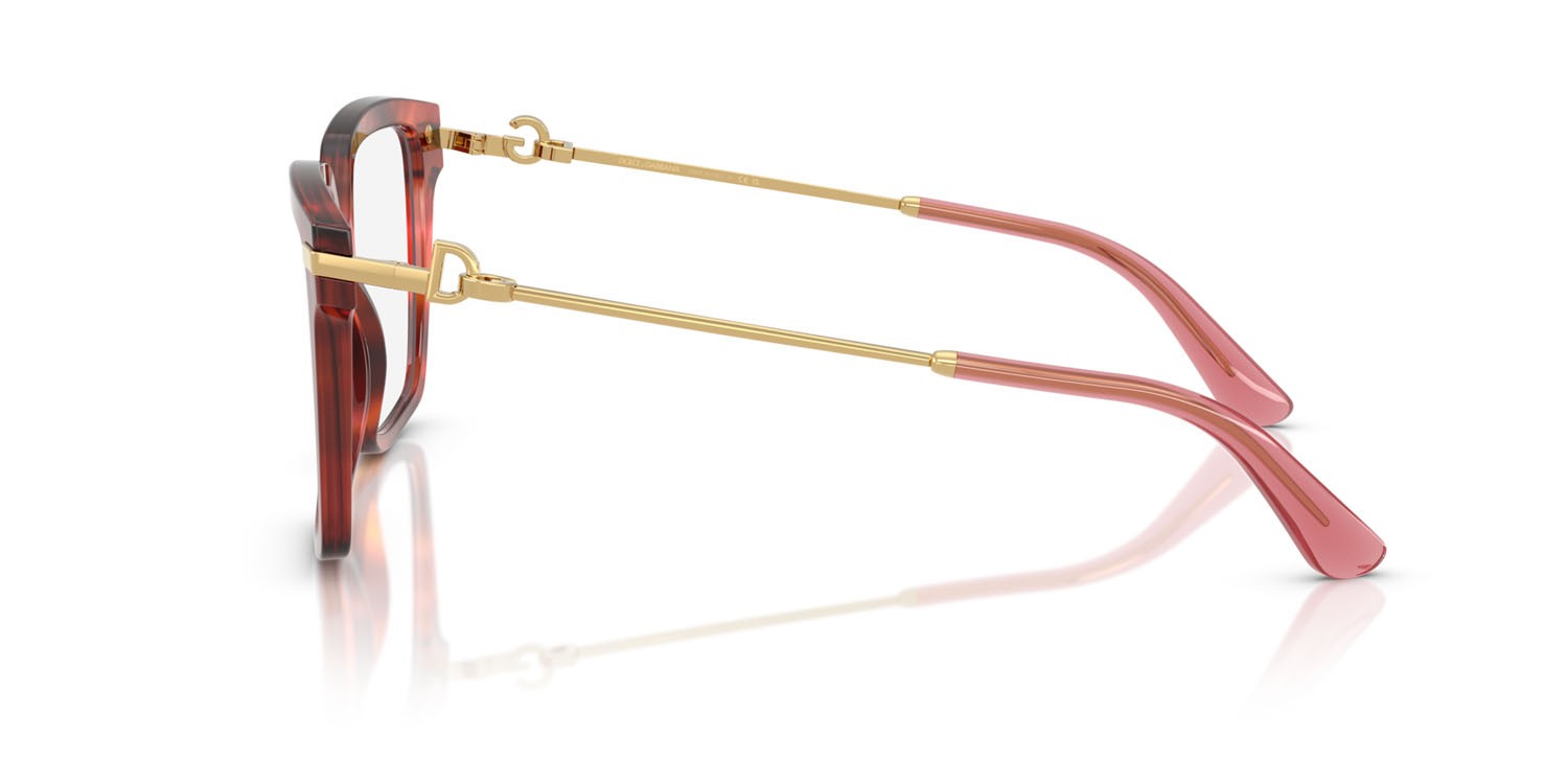 Brillen Dolce & Gabbana DG 3397 (3444) farbe marrone havana form quadratisch gläser lente demo