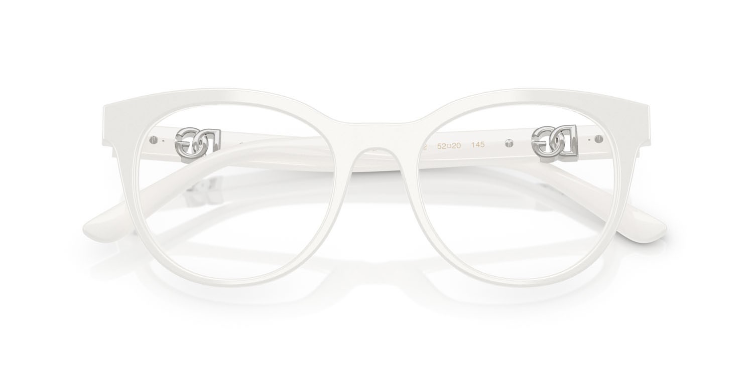 Brillen Dolce & Gabbana DG 3399 (3312) farbe bianco form pantos gläser lente demo