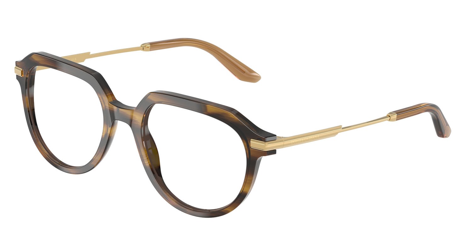 Brillen Dolce & Gabbana DG 3402 (3446) farbe ocra a righe form pantos gläser lente demo